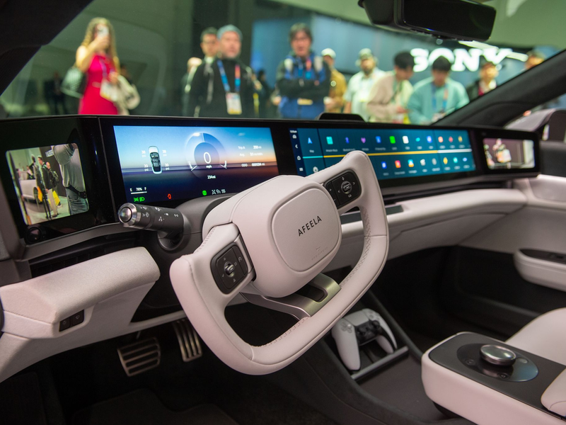 Der Wagen mit dem Namen Afeela 1 sollte den Insassen auch Entertainment aus dem Sony-Konzern bieten. (Archivbild) - Foto: Andrej Sokolow/dpa