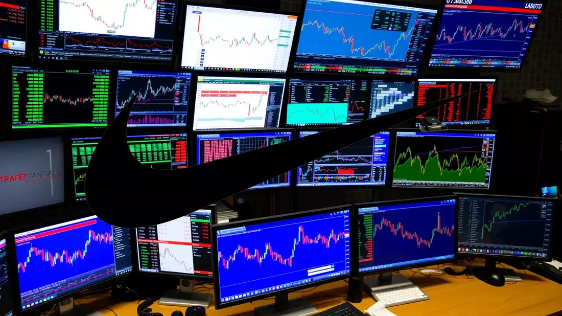 Nike Shares Face Analyst Downgrades Ahead of Earnings Release Illustration mit AI erstellt übermittelt durch boerse-global.de