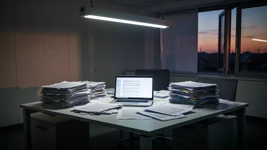 Psychische Belastung am Arbeitsplatz erreicht neuen Höchststand Illustration mit AI erstellt übermittelt durch boerse-global.de