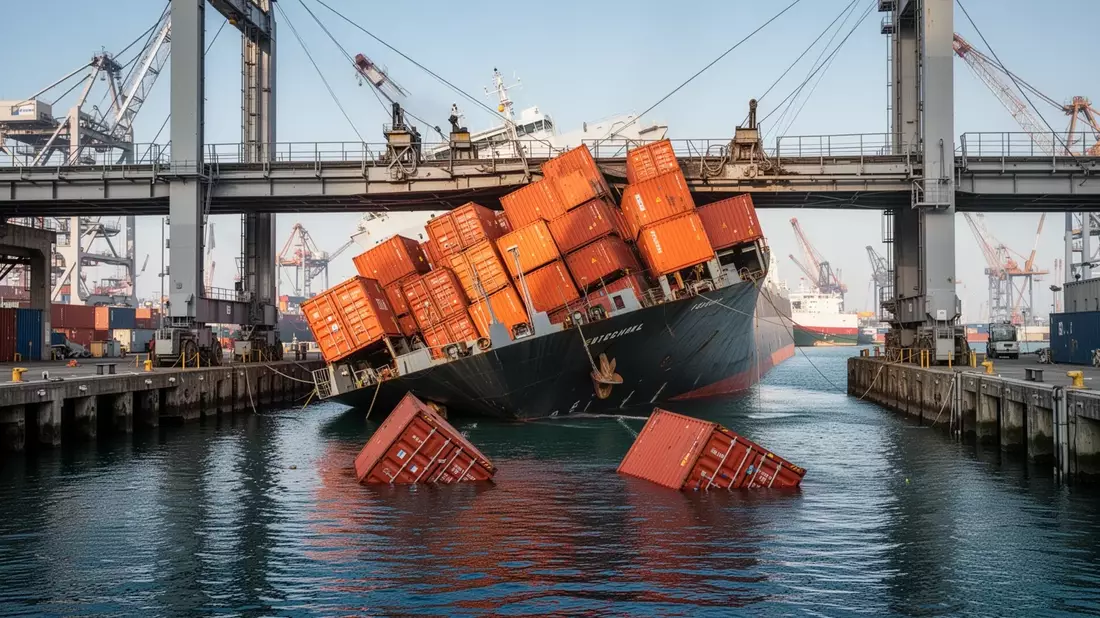 Containerschiff rammt Neusser Hafenbrücke – Bergung erfolgreich - Bild: über boerse-global.de