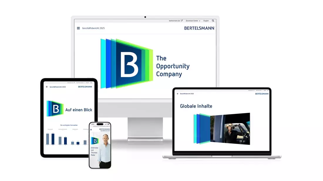 Bertelsmann zeigt sich im Geschäftsbericht 2025 als The Opportunity Company - Bild: presseportal.de