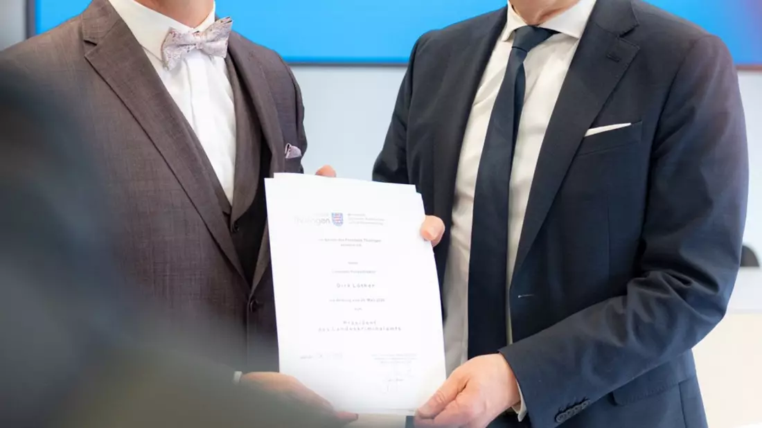 LKA Thüringen: Neuer Präsident für das Landeskriminalamt Thüringen: Ltd. PD Dirk Löther übernimmt Spitzenposition - Bild: presseportal.de