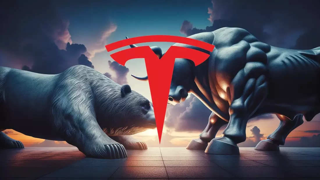 Tesla Shares Face Mounting Headwinds as Growth Forecasts Diminish Illustration mit AI erstellt übermittelt durch boerse-global.de