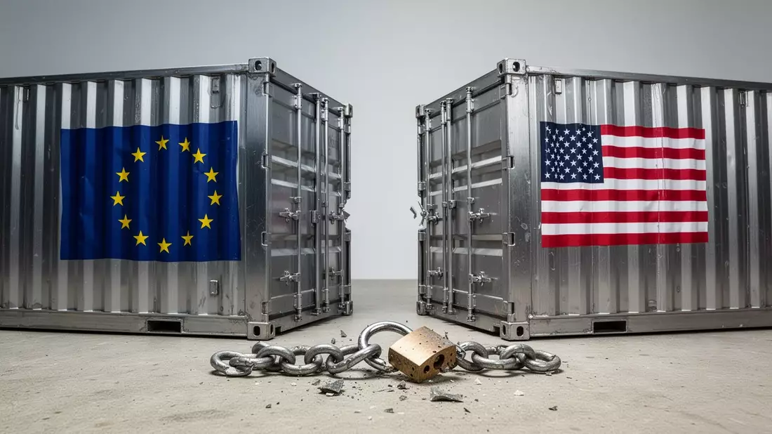 EU und USA: Neue Zollregeln verändern Welthandel Illustration mit AI erstellt übermittelt durch boerse-global.de