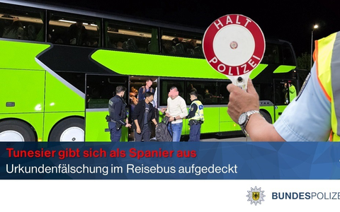BPOLI LUD: Tunesier gibt sich als Spanier aus - Urkundenfälschung im Reisebus - Foto: presseportal.de