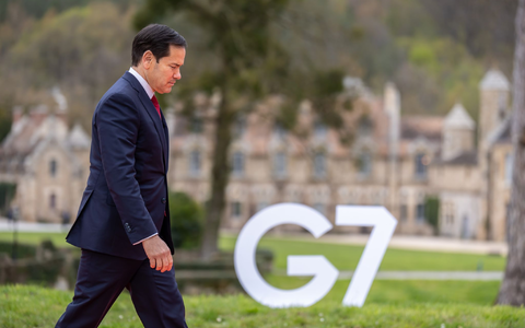 Rubio traf im Gegensatz zu allen anderen erst zum zweiten Tag ein. - Foto: Michael Kappeler/dpa