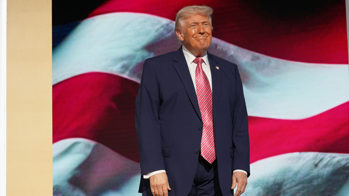 Trump nennt die Straße von Hormus «Straße von Trump».  - Foto: Mark Schiefelbein/AP/dpa