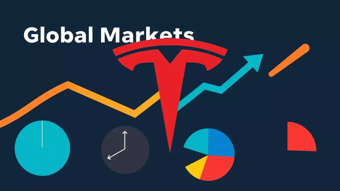Tesla's Stock Faces Headwinds Amid Sluggish Growth Outlook Illustration mit AI erstellt übermittelt durch boerse-global.de