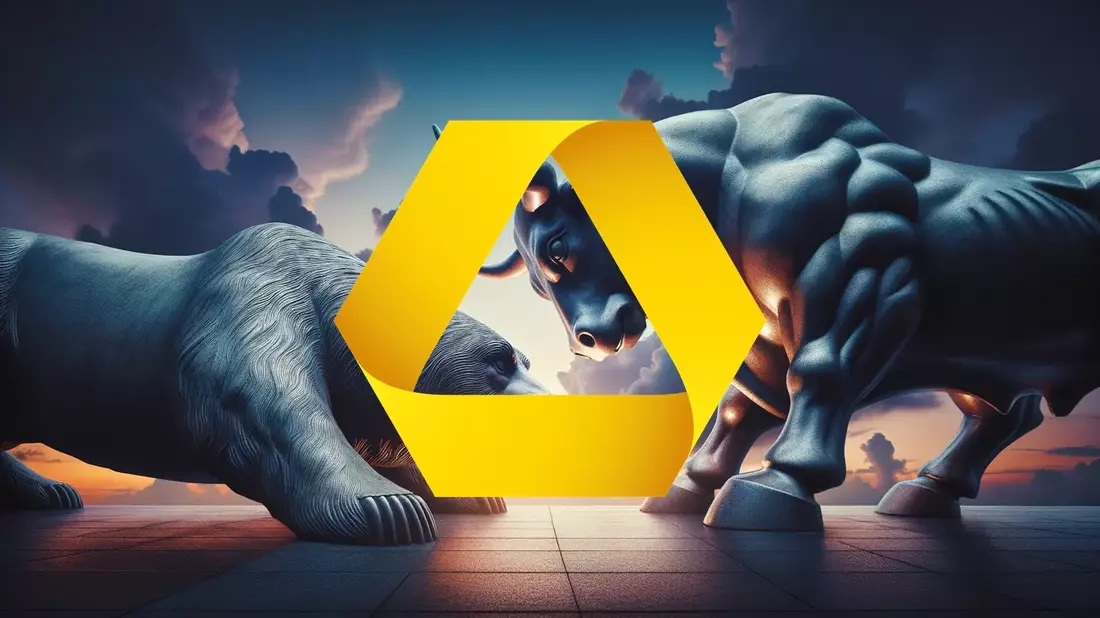 Commerzbank Shares Face Dual Pressure from Geopolitics and Merger Speculation Illustration mit AI erstellt übermittelt durch boerse-global.de