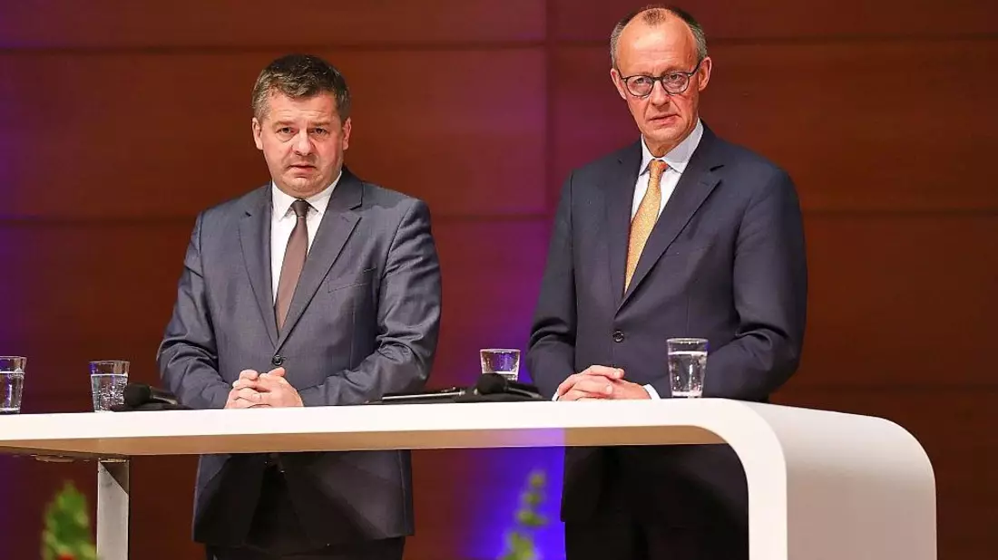 Sven Schulze und Friedrich Merz (Archiv) - Bild: via dts Nachrichtenagentur