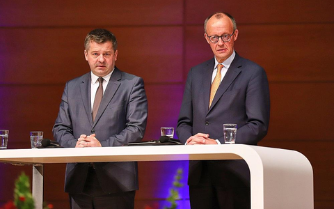 Sven Schulze und Friedrich Merz (Archiv) - Foto: via dts Nachrichtenagentur