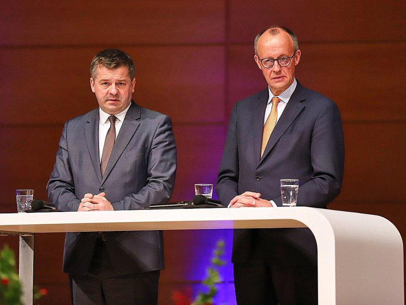 Sven Schulze und Friedrich Merz (Archiv) - Foto: via dts Nachrichtenagentur