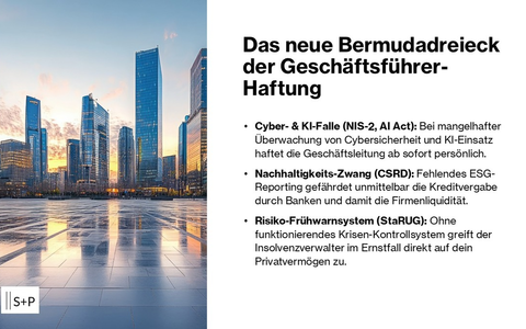 Das Bermudadreieck 2026: Warum Geschäftsführern eine historische Haftungswelle droht / Wie C-Level-Entscheider das Organisationsverschulden bei AI Act, NIS-2 & StaRUG vermeiden - Foto: presseportal.de
