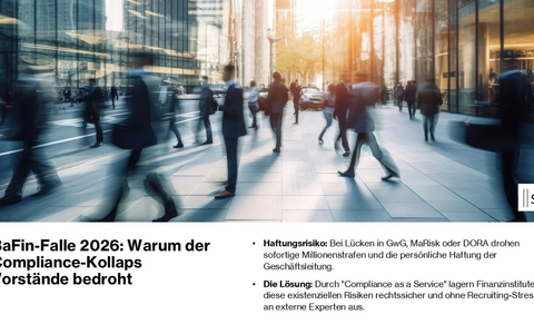 BaFin-Falle 2026: Warum der Fachkräftemangel im Compliance-Sektor Vorstände den Job kostet / S+P Compliance Services bewahrt regulierte Unternehmen mit Compliance as a Service vor Millionenstrafen. - Foto: presseportal.de