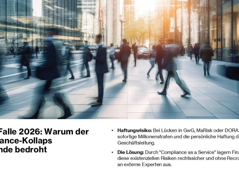 BaFin-Falle 2026: Warum der Fachkräftemangel im Compliance-Sektor Vorstände den Job kostet / S+P Compliance Services bewahrt regulierte Unternehmen mit Compliance as a Service vor Millionenstrafen. - Foto: presseportal.de