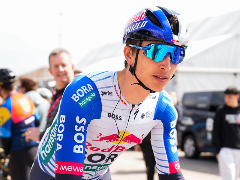 Florian Lipowitz ist bei der Katalonien-Rundfahrt aufs Podest gefahren. (Archivbild) - Foto: Nicolás Carvalho Ochoa/dpa