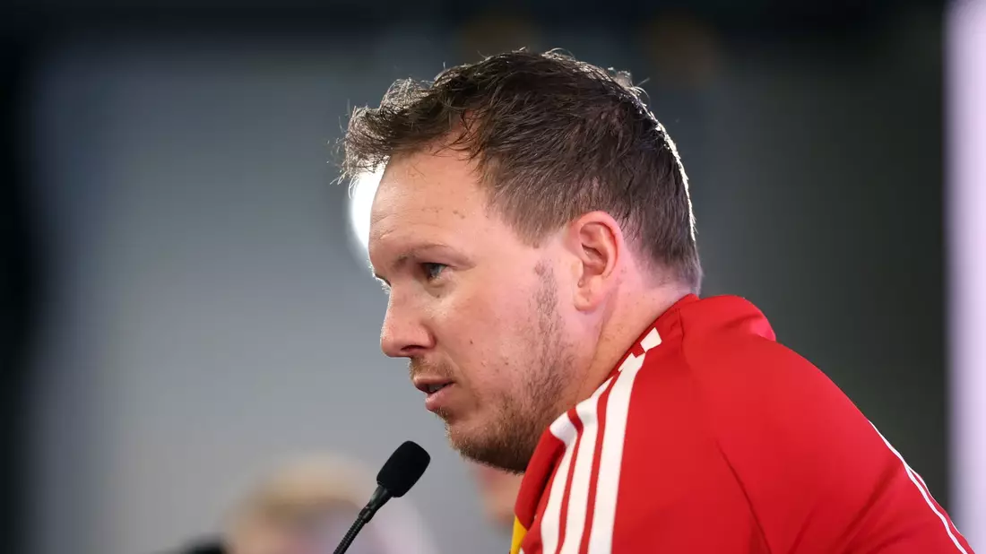 Bundestrainer Nagelsmann spricht vor dem Testspiel gegen Ghana.  - Bild: Christian Charisius/dpa