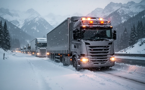 Tirol: Schneechaos lähmt Schwerverkehr und Logistik - Foto: über boerse-global.de Tirol: Schneechaos lähmt Schwerverkehr und Logistik - Foto: über boerse-global.de