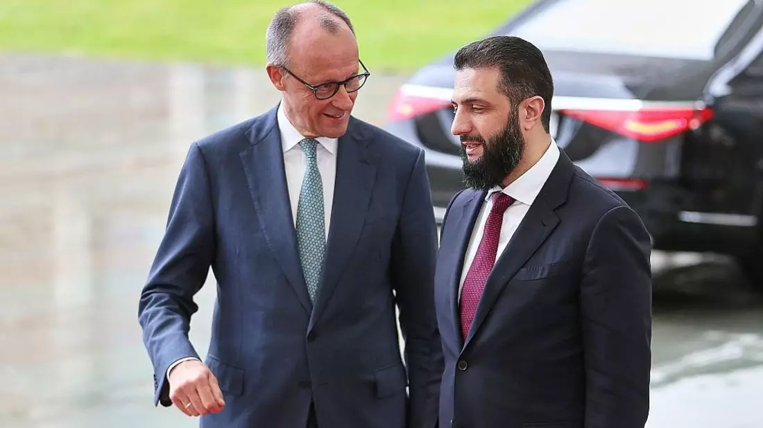 Friedrich Merz und Ahmed al-Scharaa am 30.03.2026 - Bild: via dts Nachrichtenagentur