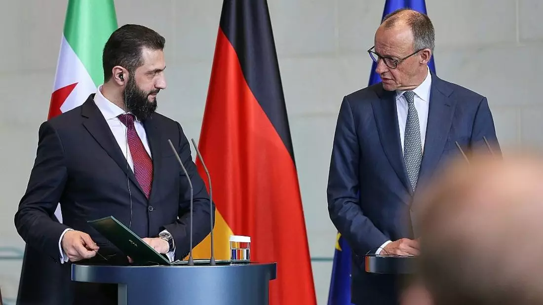 Ahmed al-Scharaa und Friedrich Merz am 30.03.2026 - Bild: via dts Nachrichtenagentur