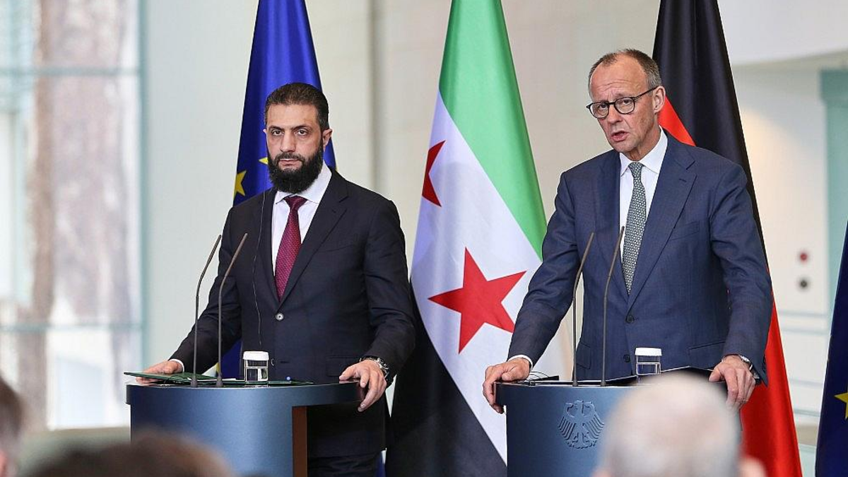 Ahmed al-Scharaa und Friedrich Merz am 30.03.2026 - Foto: via dts Nachrichtenagentur