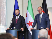 Ahmed al-Scharaa und Friedrich Merz am 30.03.2026 - Foto: via dts Nachrichtenagentur