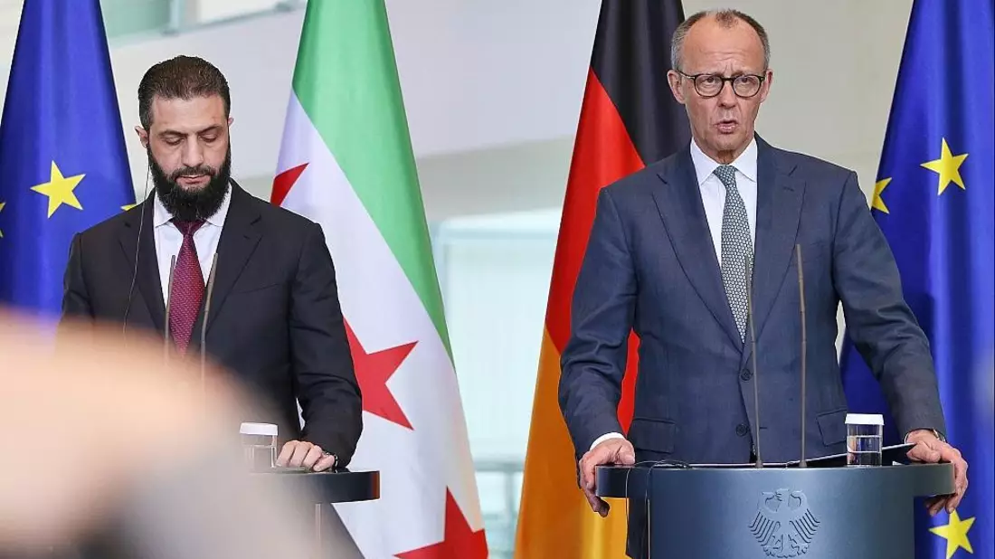 Ahmed al-Scharaa und Friedrich Merz am 30.03.2026 - Bild: via dts Nachrichtenagentur
