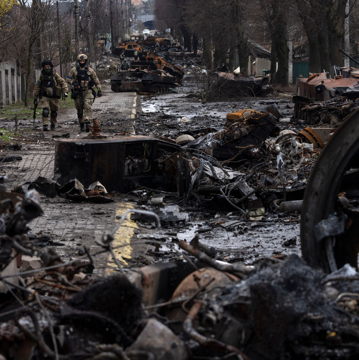 Das Massaker von Butscha gehört zu den am besten dokumentierten und symbolträchtigsten Gräueltaten des russischen Angriffskrieges gegen die Ukraine. (Archivbild) - Foto: Rodrigo Abd/AP/dpa
