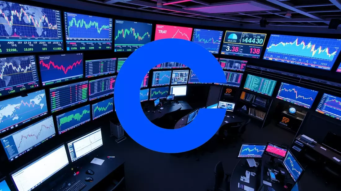 ¿Ha encontrado Coinbase su piso tras la fuerte corrección? Illustration mit AI erstellt übermittelt durch boerse-global.de