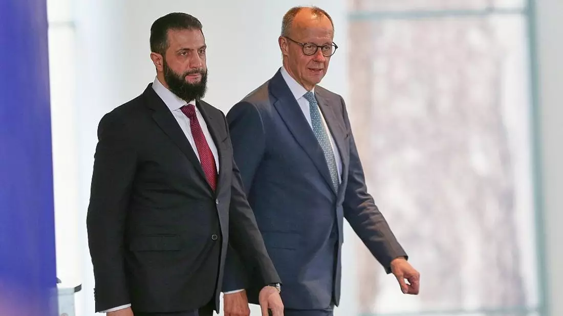 Ahmed al-Scharaa und Friedrich Merz am 30.03.2026 - Bild: via dts Nachrichtenagentur