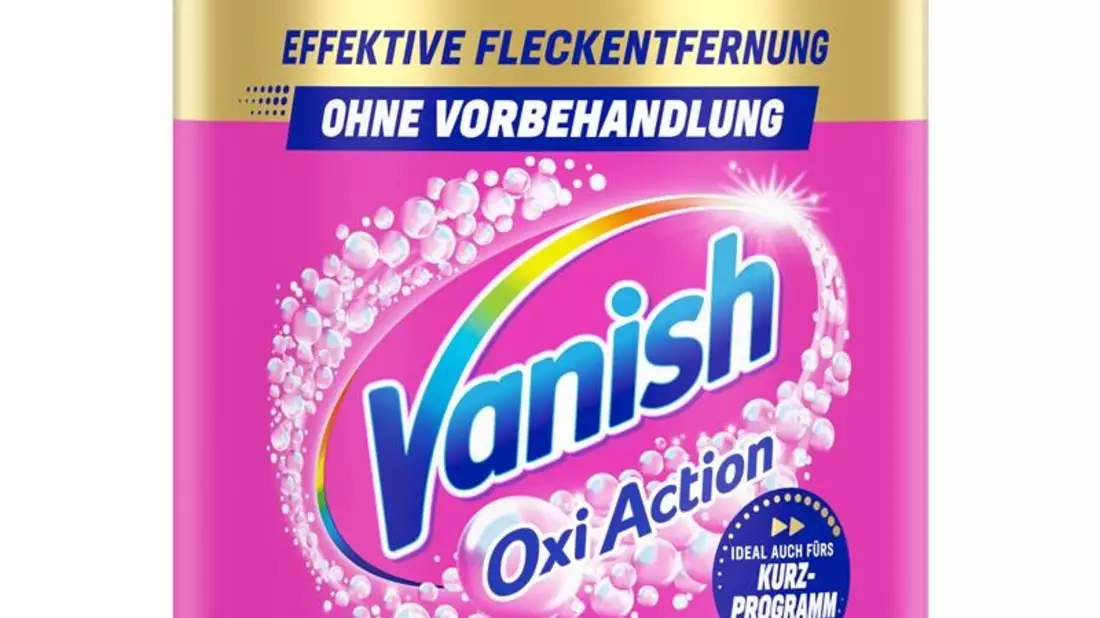 Vanish Oxi Action jetzt mit verbesserter Zeitspar-Formel: Ganz einfach Schluss mit hartnäckigen Flecken - und das ohne Vorbehandlung - Bild: presseportal.de