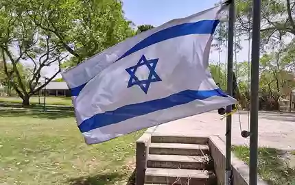 Israelische Fahne in einem Kibbuz (Archiv) - Foto: via dts Nachrichtenagentur