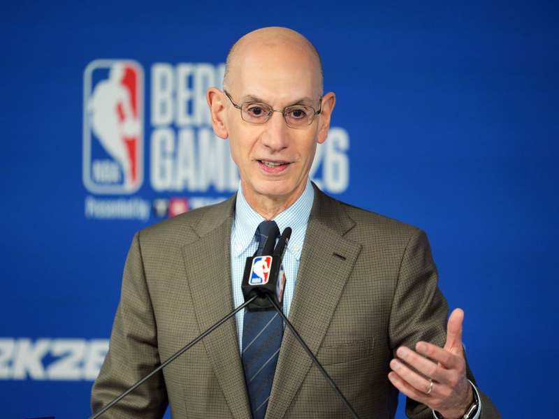 Adam Silver und die NBA treiben ihre Europa-PlÀne voran. (Archivbild) - Foto: Soeren Stache/dpa