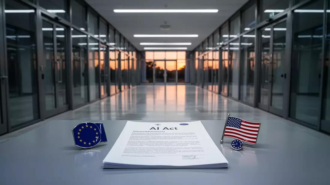 KI-Regulierung: USA und EU zentralisieren ihre Kontrolle Illustration mit AI erstellt übermittelt durch boerse-global.de