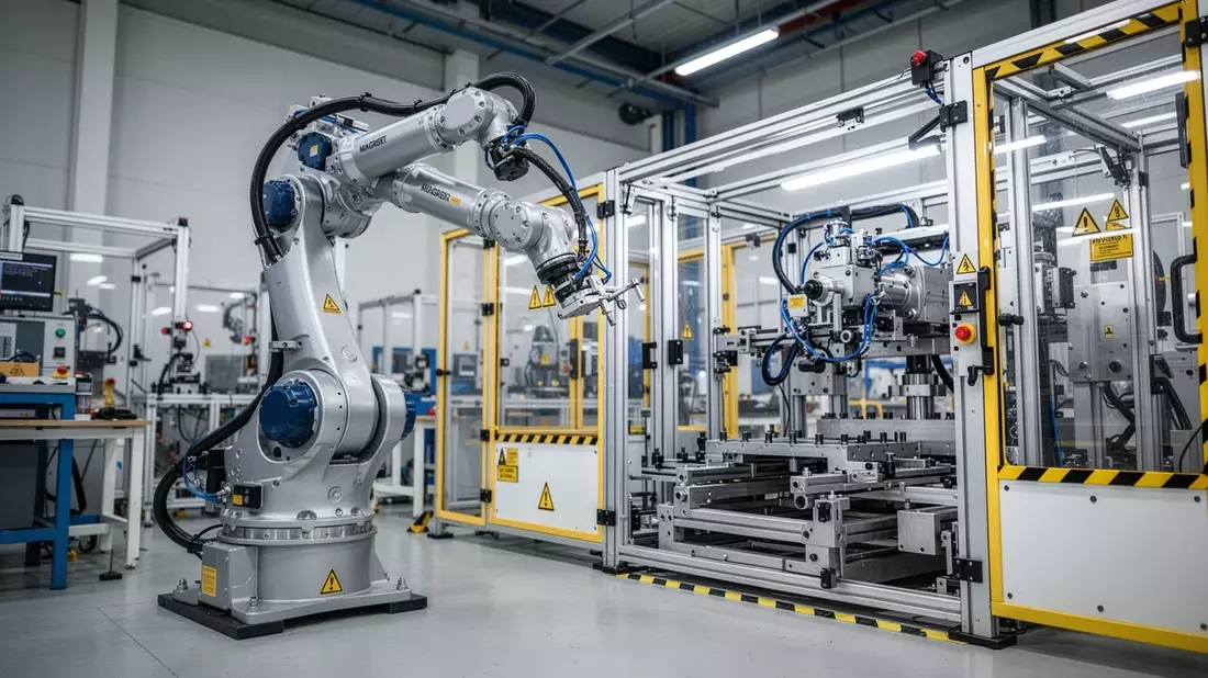 Arbeitsschutz 2026: Neue Regeln für mechanische Gefahren Illustration mit AI erstellt übermittelt durch boerse-global.de