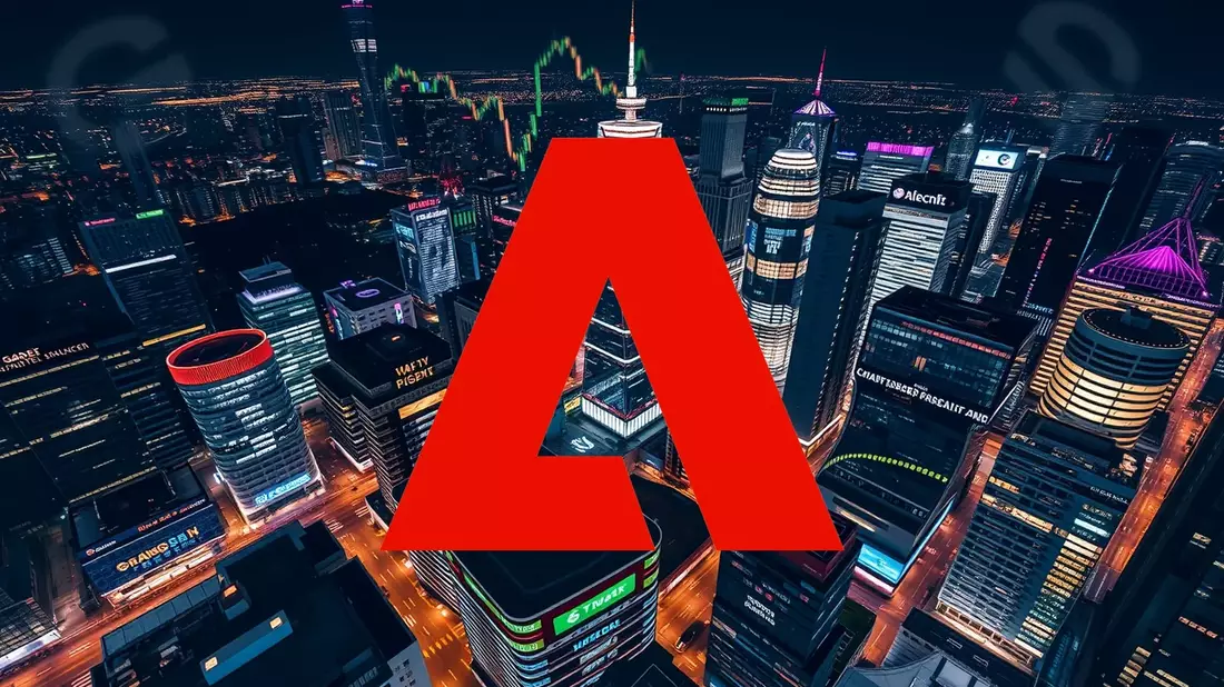 Adobe: Tres frentes abiertos que explican la presión sobre su cotización Illustration mit AI erstellt übermittelt durch boerse-global.de