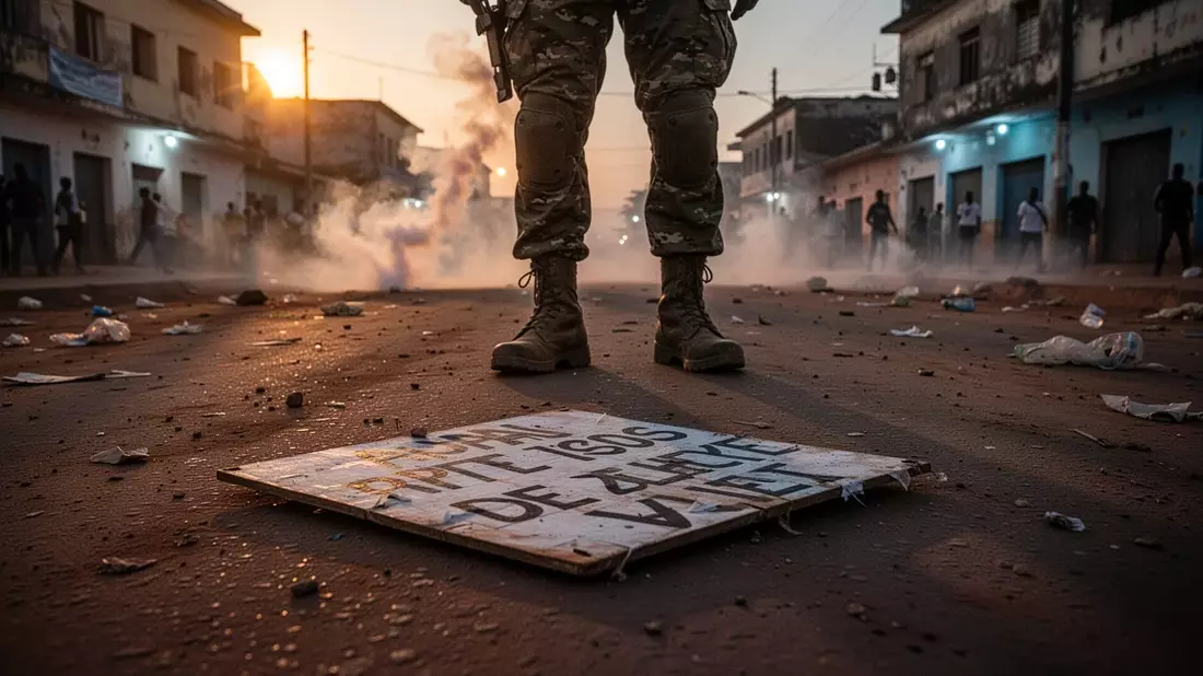 Guinea-Bissau: Gewalt nach Tod von Aktivist erschüttert Militärjunta Illustration mit AI erstellt übermittelt durch boerse-global.de