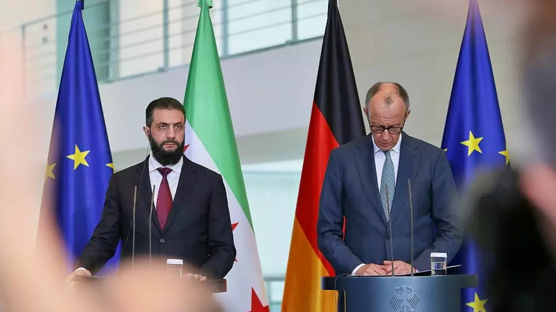 Ahmed al-Scharaa und Friedrich Merz am 30.03.2026 - Bild: via dts Nachrichtenagentur