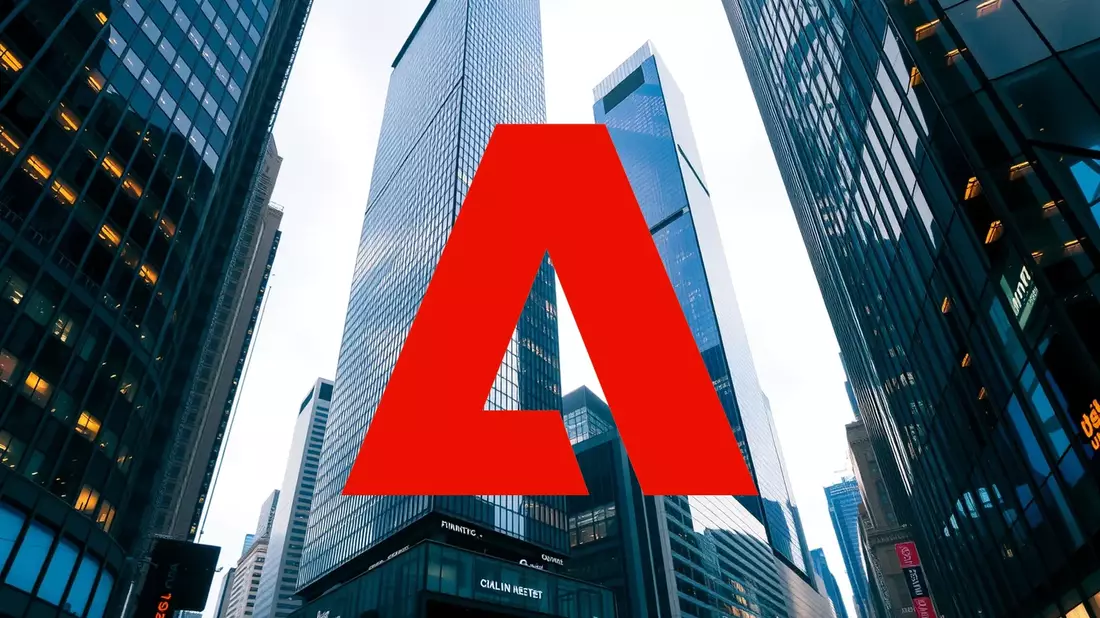 Adobe: Un Trimestre de Contrastes entre Sanciones y Resultados Récord Illustration mit AI erstellt übermittelt durch boerse-global.de