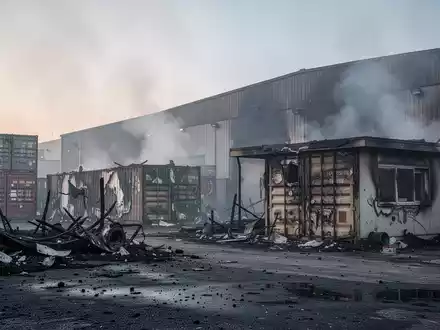 Großbrand in Heusenstamm zerstört Wohnunterkünfte von Lkw-Fahrern - Foto: über boerse-global.de