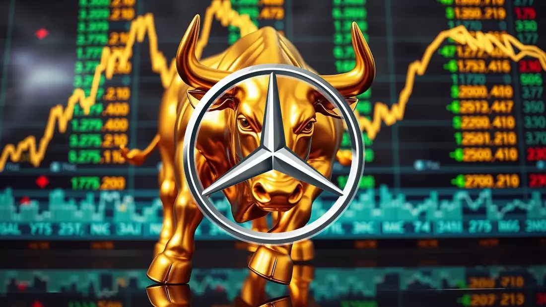 Mercedes-Benz Stock Faces Crucial Test Amidst Challenging Backdrop Illustration mit AI erstellt übermittelt durch boerse-global.de
