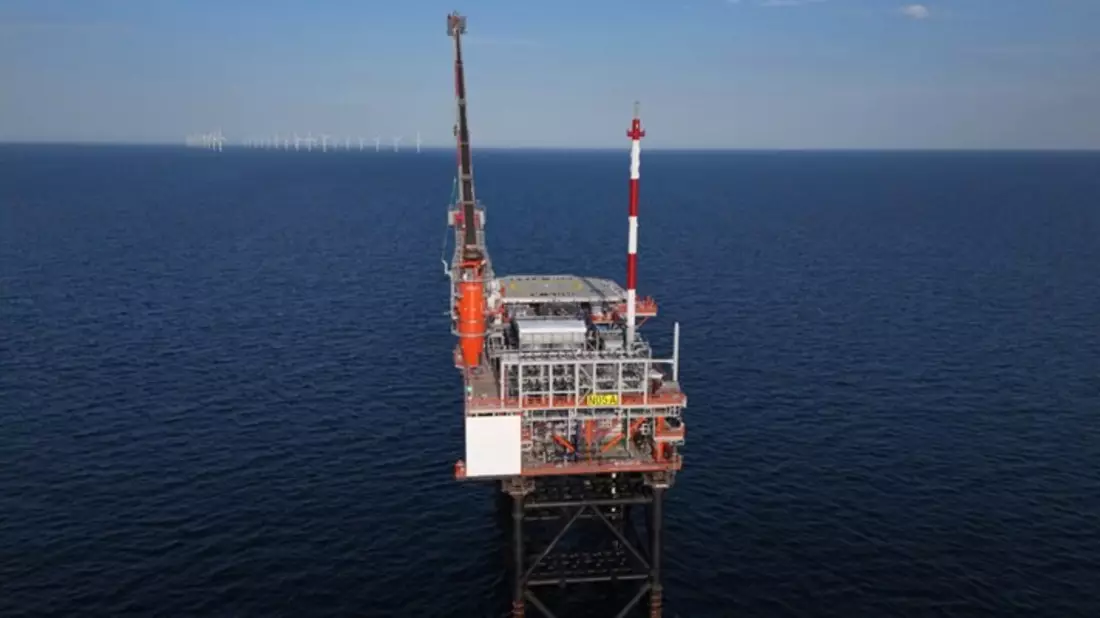 Gasförderung in der Nordsee weiter ausgebaut: Zweite Förderbohrung Plattform N05-A gestartet - Bild: presseportal.de