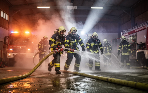Feuerwehr Rudmanns: Brandübung unter Extrembedingungen - Foto: über boerse-global.de Feuerwehr Rudmanns: Brandübung unter Extrembedingungen - Foto: über boerse-global.de