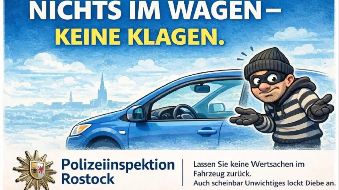 POL-HRO: Einbrüche in Fahrzeuge - Polizei rät erneut: Nichts im Wagen - keine Klagen - Bild: presseportal.de