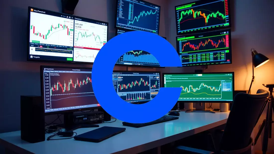 Coinbase Navigates Regulatory Crossroads as Key Revenue Stream Hangs in the Balance Illustration mit AI erstellt übermittelt durch boerse-global.de