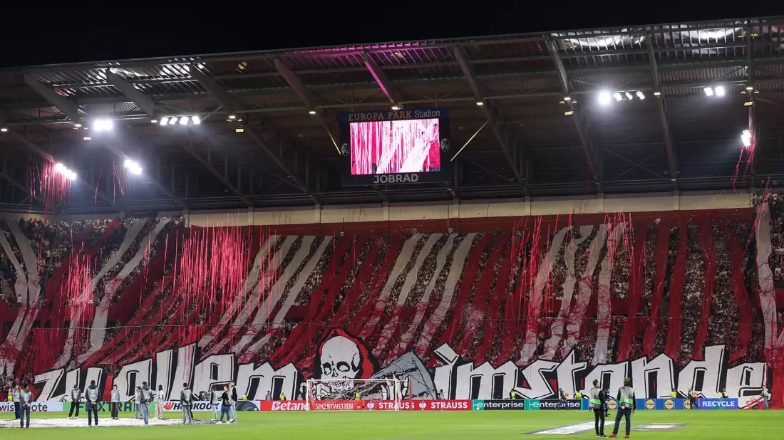 Tolle Atmosphäre bei Freiburgs erstem Europapokal-Viertelfinale. - Bild: Philipp von Ditfurth/dpa