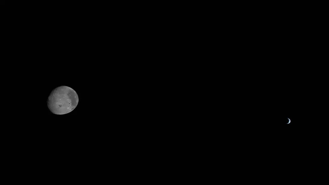 Die «Artemis 2»-Astronauten sind um den Mond herumgeflogen.  - Bild: Uncredited/NASA/AP/dpa