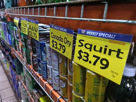 Preise in einem US-Supermarkt (Archiv) - Foto: via dts Nachrichtenagentur