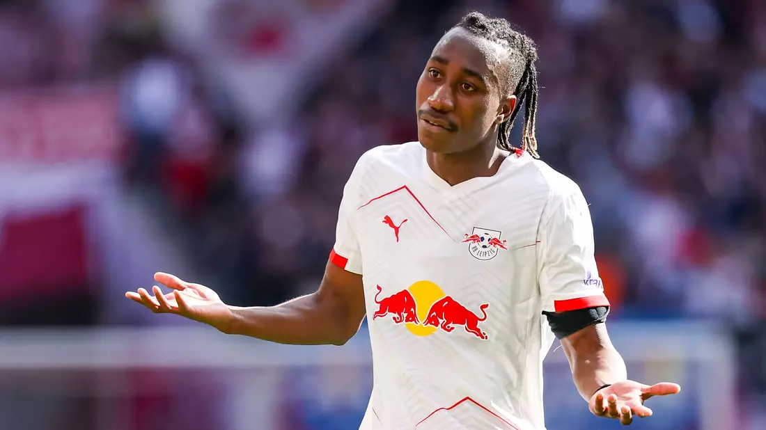 Yan Diomande erlöste Leipzig mit der Führung. - Bild: Jan Woitas/dpa