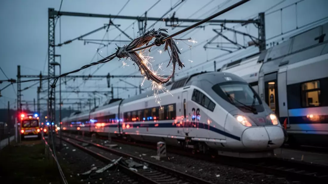 ICE-Stopp nach Oberleitungsbruch legt Bahnverkehr lahm - Bild: über boerse-global.de